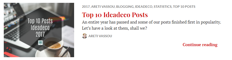 Top 10 Posts Ideadeco 2017